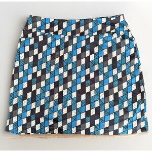 Tail Women's Golf Pickleball Skort Geo Print Sz XS Blue Black White Pockets